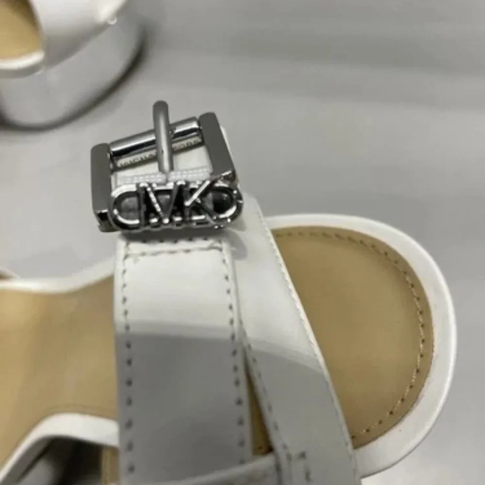 NEW MICHAEL KORS Sandals Women's US6.5M Ankle-Strap Espadrille Platform